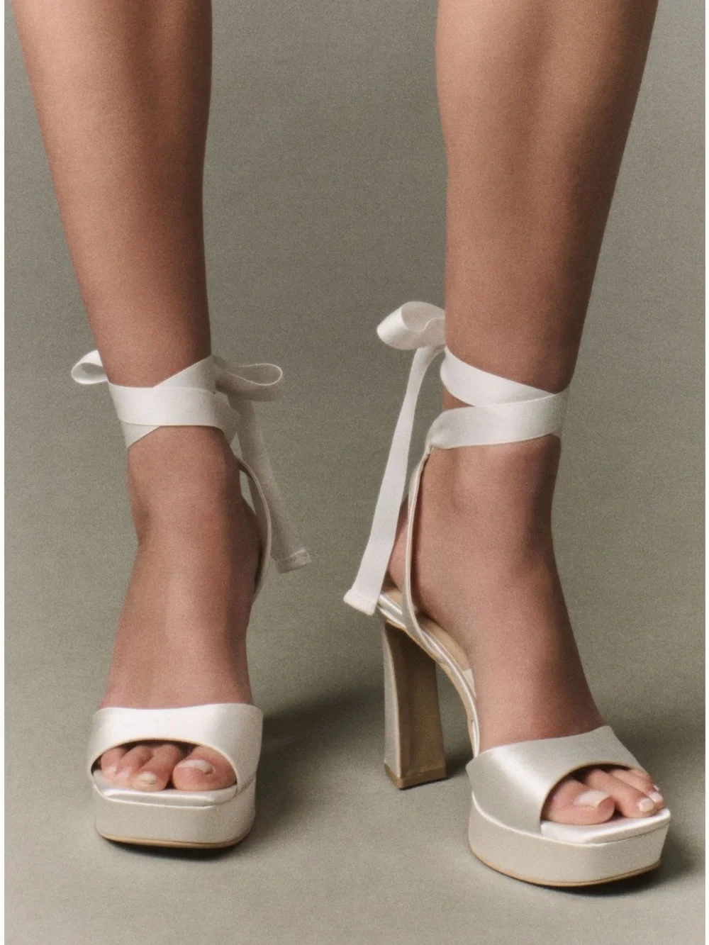 Dolce Vita Jaemy Satin Wrap-Up Platform Heels